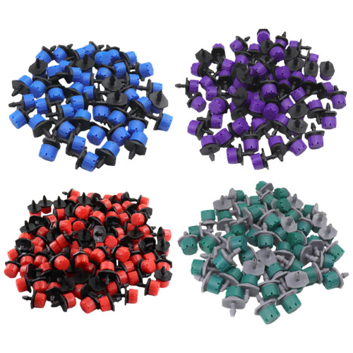 300Pcs Garden Irrigation Dripper Emitters Plastic 8-Hole Adjustable