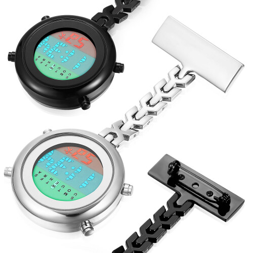 10Pcs Hanging Pocket Nurse Watches Multi-Function Clip-on for Nurses
