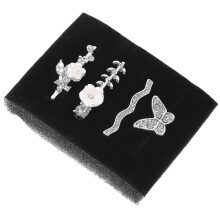 20Pcs Silver Watchband Charms Metal Rhinestone Lightweight Decoration