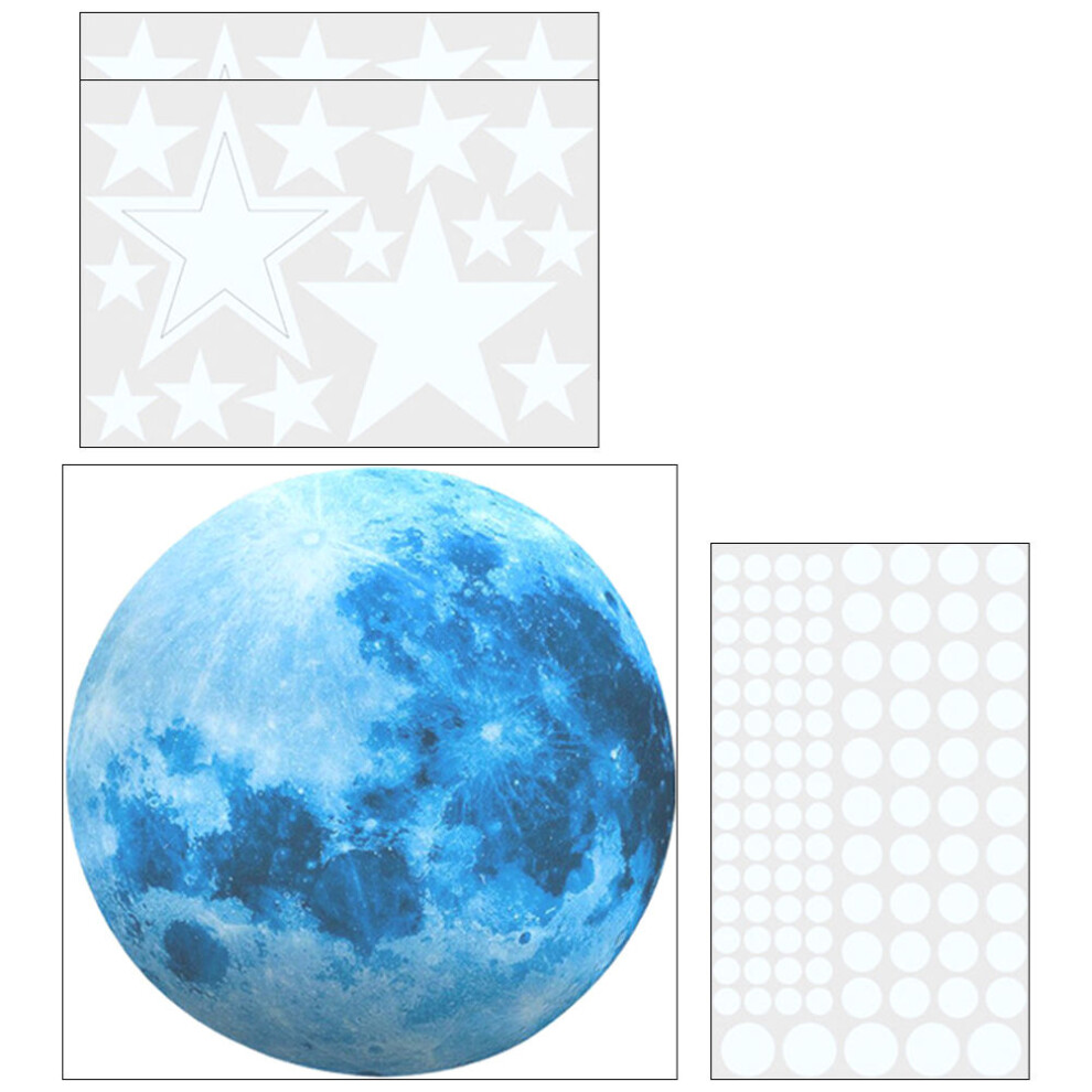1Set Assorted Color Glow Stars Kids Room Removable Pvc Wall Decals Aboofan