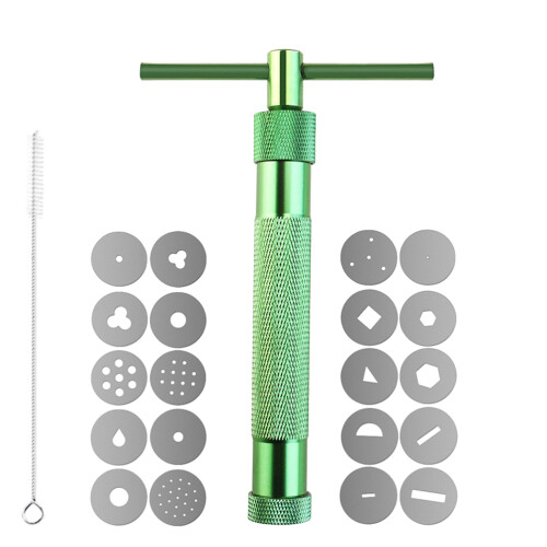 3Ensembles Kit Extrudeur Argile Vert 20 Disques Outil Sculpture