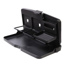 3Pièces Table Repliable Noir Multifonction Avec Porte-Coups