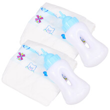 3Sets Kids Educatief Baby Flessen Set Speelgoed Pop Accessoires