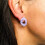 Teal Green - Vintage Glass - Loop - Earrings 8