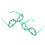 6Pcs Shamrock Eyeglass Frames Green for St Patricks Day Celebration 1