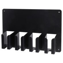3Pcs Hairstylist Tools Holder Black Hair Salon Storage Rack Wall Mount