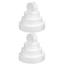 8St Witte Foam Taartvormen Voor Decoratie En Bruiloft Fake Cakes