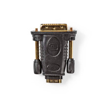 HDMI Adapter | DVI-D 24+1-Pin Male | HDMI Output | Vernickelt | Gerade | ABS | Schwarz | 1 Stk. | Box