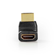 HDMI Adapter | HDMI Stecker | HDMI Ausgang | Vergoldet | Abgewinkelt 270 | ABS | Schwarz | 1 Stk. | Box