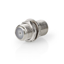 Satelliten- und Antennenadapter | F-Buchse | F-Buchse | Vernickelt | 75 Ohm | Gerade | Metall | Silber | 1 St. | Schachtel