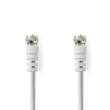 Satelliten- & Antennenkabel | F-Stecker | F-Stecker | Vernickelt | 75 Ohm | Doppelt geschirmt | 3,00 m | Rund | PVC | Weiß | Box