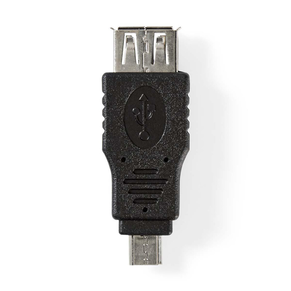 Usb Micro-B Adapter | Usb 2.0 | Usb Micro-B Male | Usb-A Female | 480 Mbps | Nickel Plated | Pvc | | Blisters Black 5412810289028