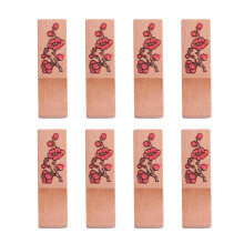 24Pièces Porte-Baguettes Bois Khaki Rouge Style Chinois Décor