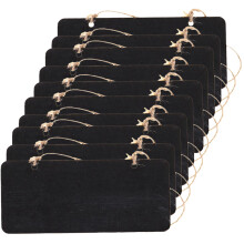20Pcs Black Hanging Wooden Chalkboard Signs Erasable Memo Boards