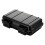 2Pcs Waterproof Shockproof Storage Case Black ABS Outdoor Survival Box 1