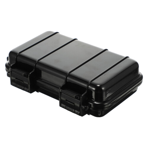 2Pcs Waterproof Shockproof Storage Case Black ABS Outdoor Survival Box