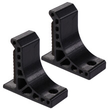 3Pairs Black Bow Stand Adhesive Back Storage Rack with Screw Fixing