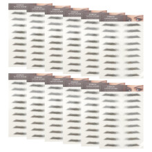 48Stk Schwarze Haarähnliche Augenbrauen Sticker Für Styling
