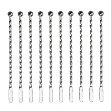 20Pcs Silver Spiral Stainless Steel Cocktail Stirring Bars for Drinks