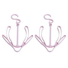 30Pcs Pink Shoes Dryer Rack with Double Hooks for Hanging Boots Shoes