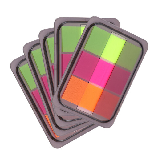 30Packs Pet Neon Tabs Multi Color Writable Page Markers
