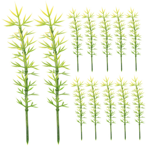 300Pcs Green Plastic Model Bamboo Trees for Landscape Model Decoration