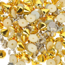 200Pcs Yellow Plastic Punk Rivets DIY Craft Kit for Bags Shoes Clothes