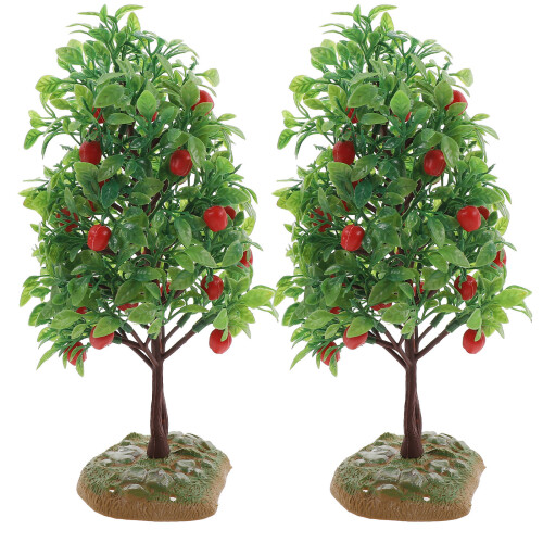 4St Plastic Fruitboom Decor Voor Miniatuur Scenes