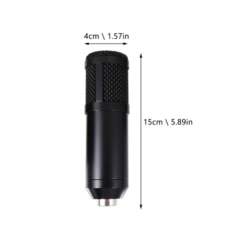 1Ensemble Microphone Pour Ordinateur Avec Pied Ajustable Noir 1