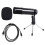 1Ensemble Microphone Pour Ordinateur Avec Pied Ajustable Noir 7