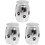 3Pièces Urne Commémorative Animale Compacte Acier Inoxydable 3