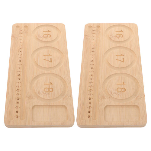 6Pièces Planche À Perles En Bois Beige, Support Pour Bracelets