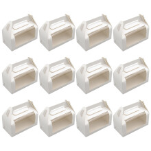 20Stk -Toast Verpackungsboxen Aus Weißem Und PVC