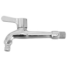 5Pcs Wall Mount Mop Sink Faucets Stainless Steel Extended Reach Silver