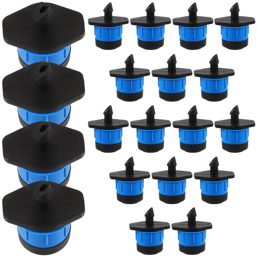 60Pcs Plastic Drip Irrigation Drippers Black Adjustable for Garden Use