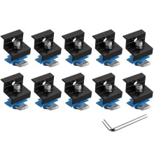10 Stuks Eindklemmen voor Zonnepanelen voor Standaard Unistrut, 30 mm/35 mm Zonnepaneelbeugels, Montageset voor Zonnepanelen
