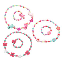 9Ensembles Ensemble Bijoux Enfant Collier Bracelet Bois Couleurs Variées