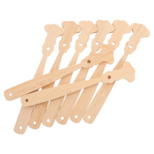 50Pièces Poignées Bois Beige Style Chinois Pour Éventails Artisanaux