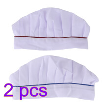 4Pièces Toques Cuisinier Blanches Rapide Séchage Usage Professionnel
