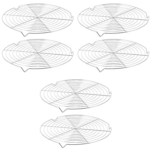 6Pièces Grille Acier Argenté Refroidisseur Cuisine 2