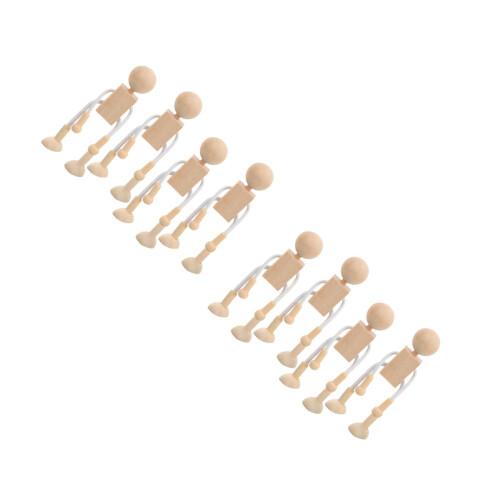 8Pièces Robots Bois À Modeler Déco Bureau Enfants 1