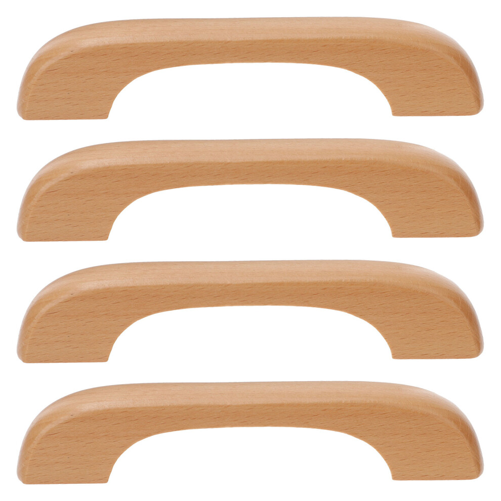 12Pcs Smooth Beech Cabinet Handles Khaki Color For Drawers And Closets 3652346142820