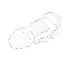 2Stk Weihnachtsprägungen Santa, Metallisch Für DIY Karten Silber