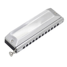 1Pièces Harmonica 12 Trous Argent Jouet Musical Réactif Et Robuste