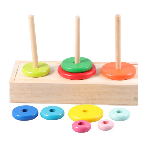 3Sets Educatief Ringtoren Voor Kleuren En