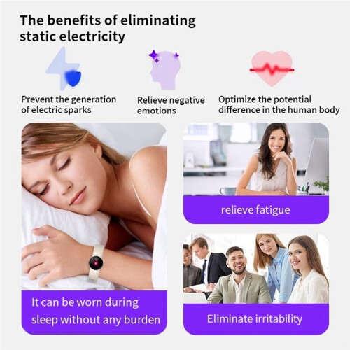 Anti-Static Bracelets Wireless Adjustable Silicone Static Eliminator Portable Remove Body Static Bracelet Universal B 1