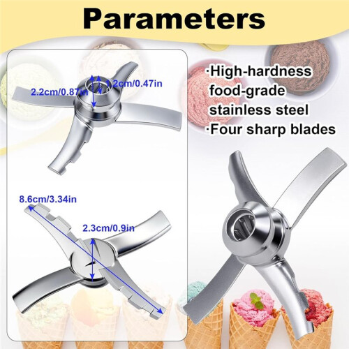 Outer Bowl Lid and 301 Paddle for  NC301 Ice Cream Maker,Reusable  Creami Replacement Accessories 2