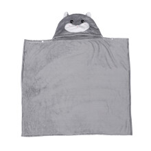 2Pièces Cape Dessin Animé Adulte En Polyester Argenté, Chaude Et Douce