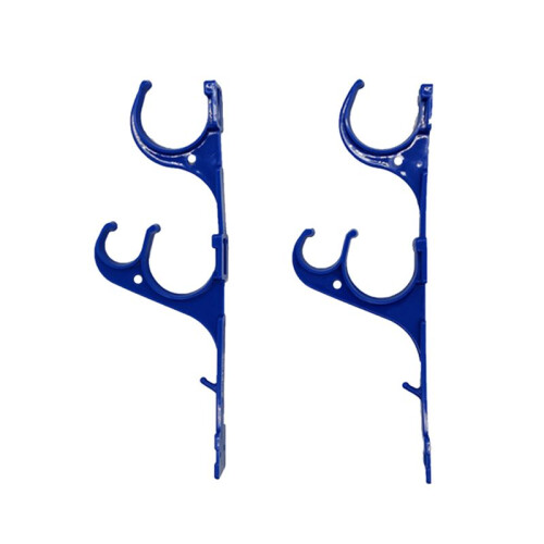 Swimming Pool Pole Hanger Set Plastic Durable Multi Function Hooks for Leaf Rakes Skimmers Vacuum Hoses 1