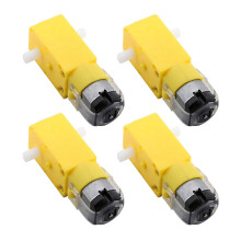 12Stk Roboter Getriebemotor Dualwelle PP Mehrfarbig Für DIY Bastler
